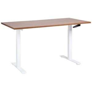 Beliani PSACÍ STŮL hnědobílý 160/72 cm manuální výškově nastavitelný Destin III obraz