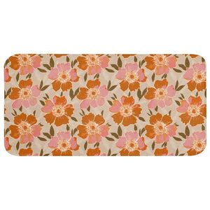 OnlyWow KOUPELNOVÁ PŘEDLOŽKA Květiny - Motiv - Retro 120x60 cm obraz