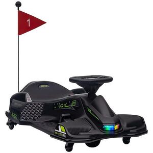 HOMCOM DĚTSKÝ ELEKTRICKÝ GOKART 12 V 3–8 km/h Drift Kart s driftovým režimem, světly a hudbou obraz