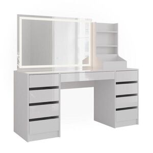 Vicco TOALETNÍ STOLEK Sherry Bílá/bílý vysoký lesk 158.2 cm 3 díly obraz