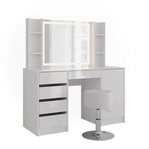 Vicco TOALETNÍ STOLEK Sherry Bílá/bílý vysoký lesk 128.2 cm 5 dílů obraz