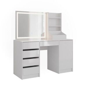 Vicco TOALETNÍ STOLEK Sherry Bílá/bílý vysoký lesk 128.2 cm 4 díly obraz