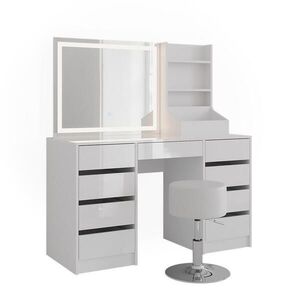 Vicco TOALETNÍ STOLEK Sherry Bílá/bílý vysoký lesk 128.2 cm 4 díly obraz