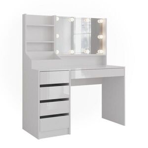 Vicco TOALETNÍ STOLEK Sherry Bílá/bílý vysoký lesk 119.8 cm 4 díly obraz
