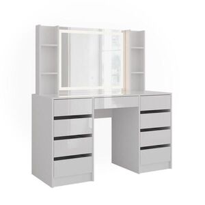 Vicco TOALETNÍ STOLEK Sherry Bílá/bílý vysoký lesk 128.2 cm 7 dílů obraz