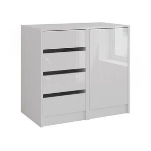 Vicco KREDENC Sherry Bílá/bílý vysoký lesk 80.2 x 76 cm 3 díly obraz