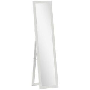 HOMCOM STOJANOVÉ ZRCADLO, 37 x 157 cm Celotělové zrcadlo se stojanem, nástěnné zrcadlo, bílé obraz