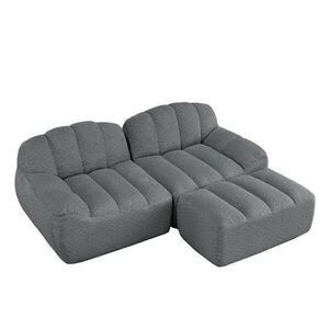 Urban Meuble ROHOVÁ POHOVKA z granulovaného fleecu, bezrámový lounge design bez montáže obraz