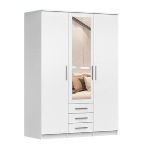 imoebel24 SKŘÍŇ s otočnými dveřmi SZANTAL 3D 150/207/59, 3dveřová, bílý obraz