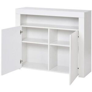 OKWISH BOČNÍ skříň 108/40/92 cm bílá z MDF s LED osvětlením a USB nabíjením obraz