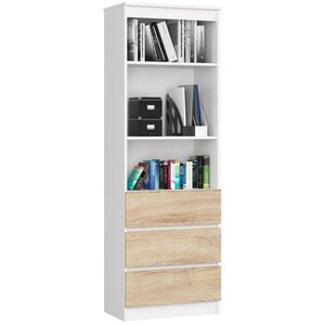 RAUMHIRSCH FURNITURE STOJANOVÁ POLICE Bílá, dub Sonoma 180/60/35 obraz