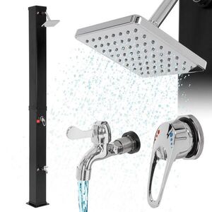 ML-DESIGN SOLÁRNÍ SPRCHA 40 L 217 cm černá hranatá obraz