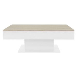 ML-DESIGN KONZOLOVÝ STOLEK 110 x 60 x 40 cm, vzhled dubu/bílý, se 2 úložnými přihrádkami obraz