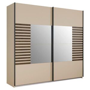 Rauch Möbel SKŘÍŇ S POSOUVACÍMI DVEŘMI, šampaňská, průhledné, tmavý dub, 226/210/62 cm obraz