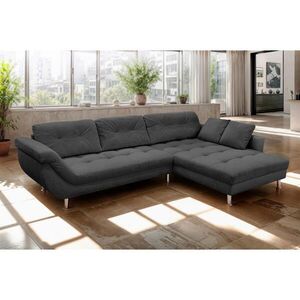 MID.YOU ROHOVÁ SEDAČKA, plast, textil, kompozitní dřevo, antracitová obraz