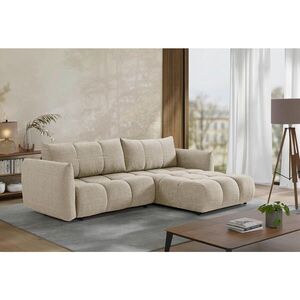 MID.YOU ROHOVÁ ROZKLÁDACÍ POHOVKA, plast, textil, kompozitní dřevo, cappuccino obraz