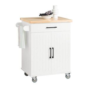 SoBuy KUCHYŇSKÝ VOZÍK s 1 zásuvkou Bílá 74.5x45.5x91cm Nordický obraz