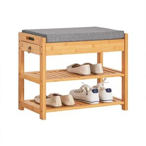 SoBuy ZÁSUVKOVÝ BOTNÍK Bambus 55x30x46cm Nordický obraz