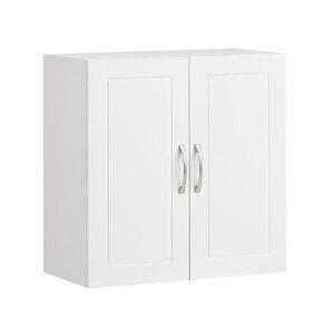 SoBuy NÁSTĚNNÁ SKŘÍŇKA se 2 dveřmi Bílá 60x30x60cm Minimalistický obraz