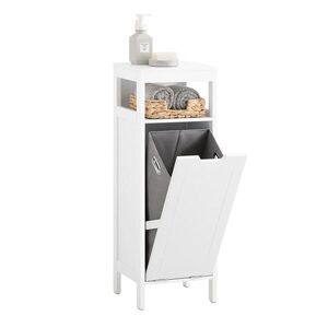 SoBuy NÍZKÁ KOUPELNOVÁ SKŘÍŇKA s jedněmi dveřmi Bílá 40x35x100cm Nordický obraz