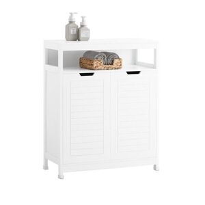 SoBuy NÍZKÁ KOUPELNOVÁ SKŘÍŇKA se 2 dveřmi Bílá 70x35x90cm Minimalistický obraz