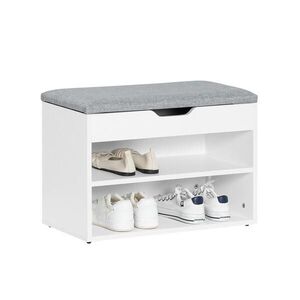 SoBuy BOTNÍK s jednými dveřmi Bílá 60x30x43cm Moderní obraz