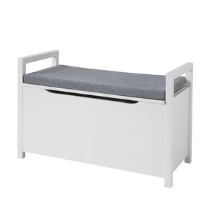SoBuy BOTNÍK s jednými dveřmi Bílá 86x38x54cm Minimalistický obraz