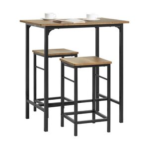 SoBuy 3DÍLNÝ set stolu se 2 taburety 80x50x87cm Industriální obraz