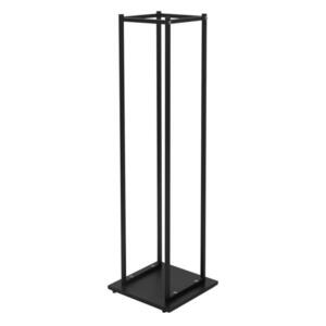 ML-DESIGN POLIČKA NA DŘEVO DO KRBU 33 x 115 x 33 cm, obdélníková, černá, z kovu, pro vnitřní i venkovní použití obraz