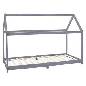 ML-DESIGN DĚTSKÁ POSTEL se střechou 90x200 cm světle šedá obraz