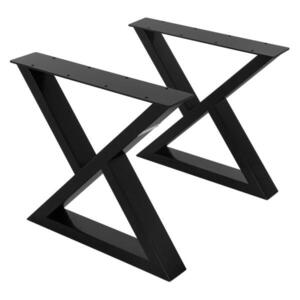 ML-DESIGN SADA 2 kusů nohou ke stolu, 43 x V 40 cm, tvar X, černá obraz
