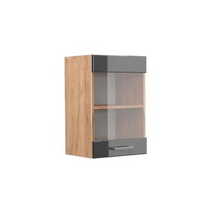 Vicco SKLENĚNÁ KUCHYŇSKÁ SKŘÍŇKA R-Line Antracitový vysoký lesk 40 cm obraz