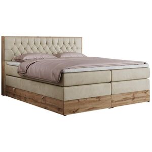 MKS POSTEL BOXSPRING AMORE KING 180/200 - Béžová Samet - H3 obraz