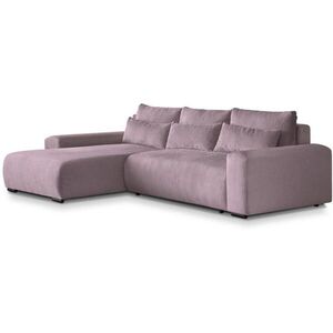 Beautysofa ROHOVÁ rozkládací pohovka Benny růžová, levá obraz