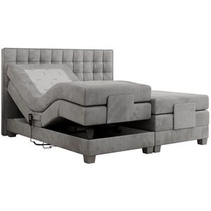 MKS POSTEL BOXSPRING ELEKTRO 200/200 - Světle šedá Samet - H3 obraz