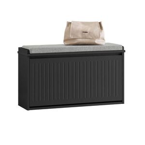 SoBuy BOTNÍK s jednokřídlými dveřmi Černá 80x26x45cm Moderní obraz