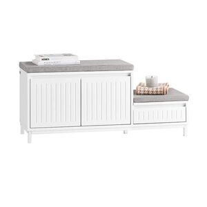 SoBuy ZÁSUVKOVÝ BOTNÍK Bílá 100x35x42cm Nordický obraz