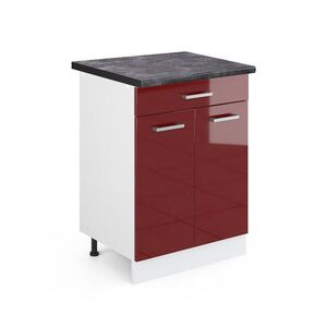 Vicco SPODNÍ SKŘÍŇKA KUCHYŇSKÉ LINKY R-Line Červená vysoký lesk 60 cm se zásuvkou, PD Antracit obraz
