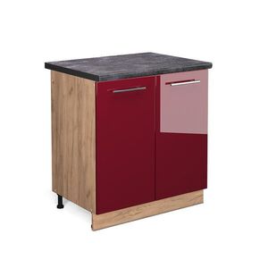 Vicco SKŘÍŇKA POD DŘEZ Fame-Line Bordó červená vysoký lesk 80 cm , PD Antracit obraz