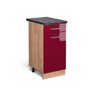 Vicco SPODNÍ SKŘÍŇKA KUCHYŇSKÉ LINKY R-Line Červená vysoký lesk 40 cm , PD Antracit obraz
