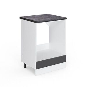 Vicco SKŘÍŇKA NA VESTAVĚNOU TROUBU R-Line Antracitový vysoký lesk 60 cm , PD Antracit obraz