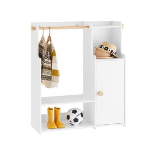 SoBuy DĚTSKÁ KNIHOVNA s jednými dveřmi Bílá 94x35x110cm Nordický obraz