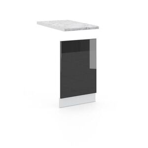 Vicco PŘEDNÍ PANEL Fame-Line Antracitový vysoký lesk 45 cm , PD Mramor obraz