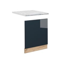 Vicco PŘEDNÍ PANEL Fame-Line Tmavě modrá s vysokým leskem 60 cm , PD Mramor obraz