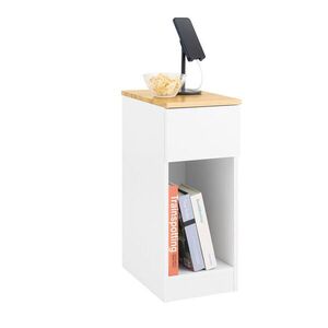 SoBuy NOČNÍ STOLEK s jedním zásuvkou Bílá 40x25x60cm Moderní obraz