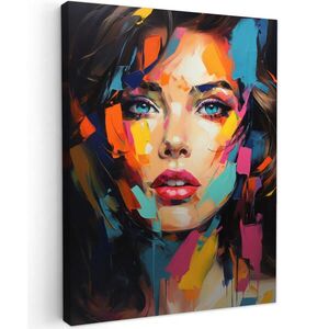 MuchoWow OBRAZ NA PLÁTNĚ Žena - portrét - barevné - umění 30x40 cm obraz