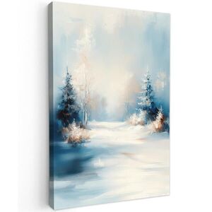 MuchoWow OBRAZ NA PLÁTNĚ Les – Zima – Příroda – Abstrakt – Sníh 60x90 cm obraz