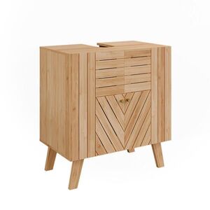 Vicco TOALETNÍ SKŘÍŇKA PRO UMYVADLO Lucie Bambus 60 x 65 cm se 2 dveřmi obraz