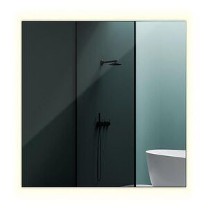 TULUP ZRCADLO Obdélníkové 50x50 cm LED 3000K teplé světlo obraz