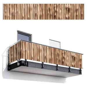 MuchoWow BALKONOVÁ ZÁSTĚNA Dřevo - stonek - světle hnědý 500x95 cm obraz
